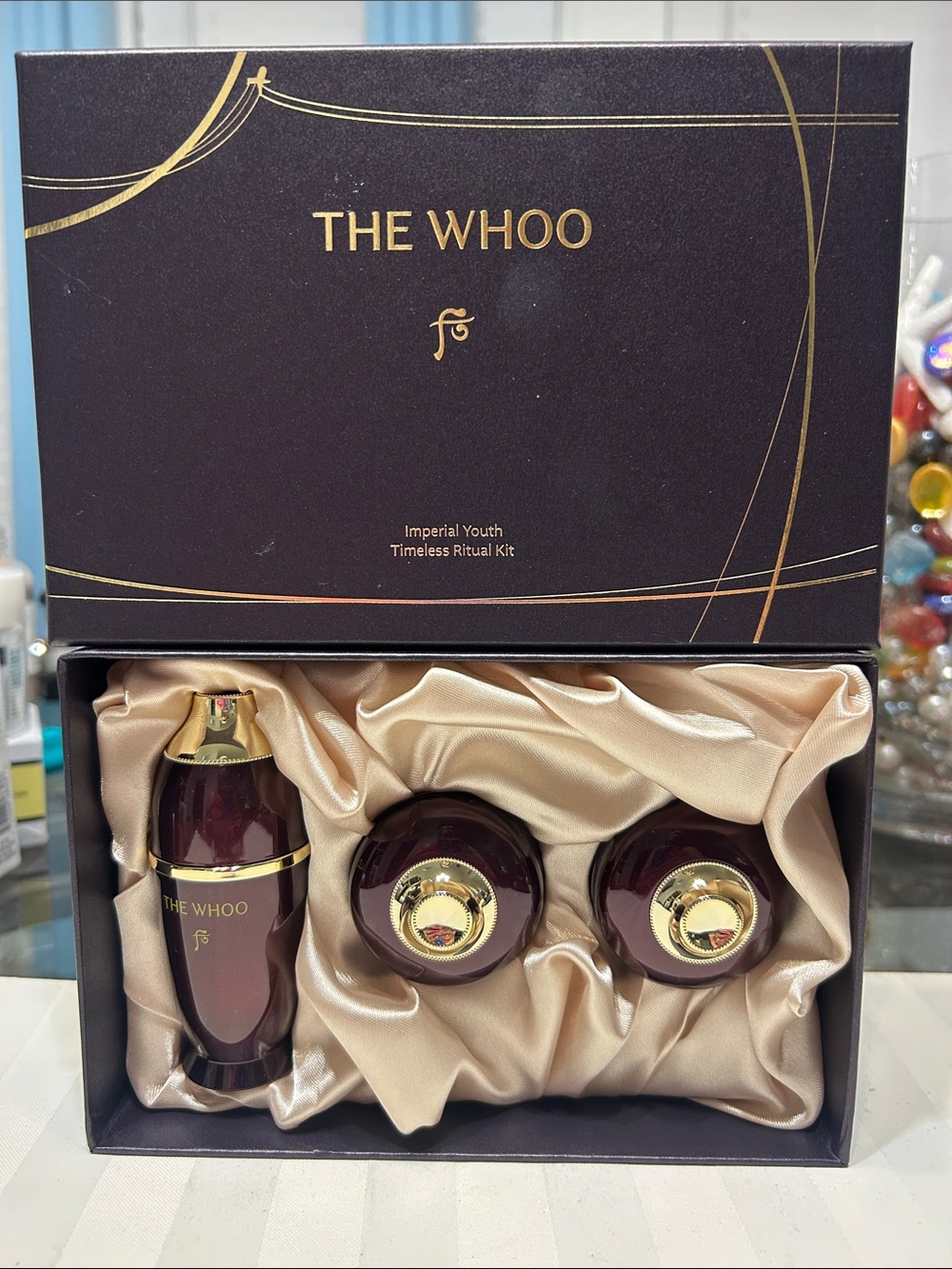THE WHOO Imperial Youth Timeless Ritual Kit - Burgundy & Gold Set NEW IN BOX